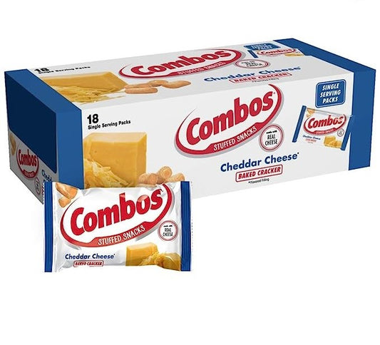 Combos Cheddar Cheese Baked Cracker 18/1.7oz
