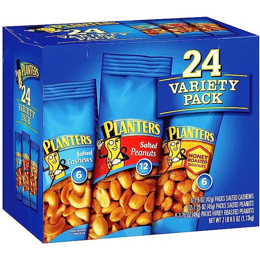 Planters Peanuts Variety Pack 24ct