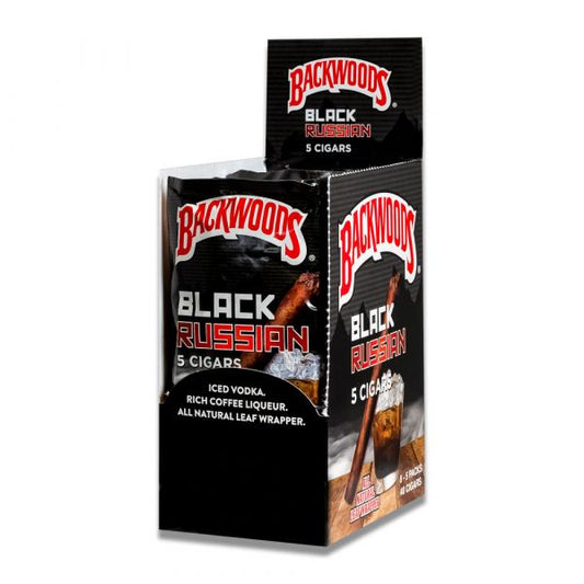 Backwoods Black Russian 8 packs of 5ct. **TAX INCLUDED IN PRICE**