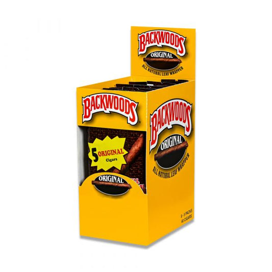 Backwoods Original 8 packs of 5ct. **TAX INCLUDED IN PRICE**