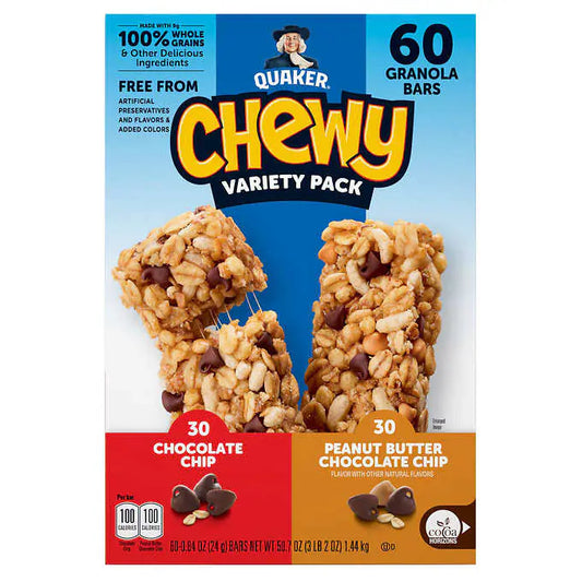 Quaker Chewy Variety Pack 60ct