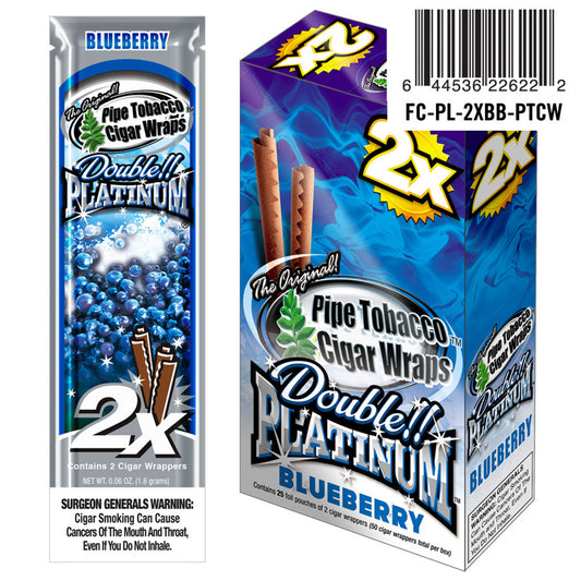 Double Platinum Blueberry 25 packs of 2ct. **TAX INCLUDED IN PRICE**
