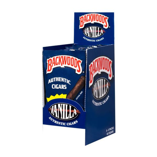 Backwoods Vanilla 8 packs of 5ct. **TAX INCLUDED IN PRICE**