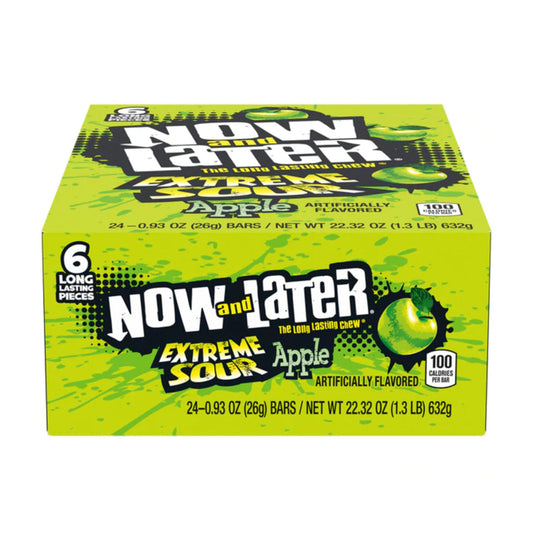 Now & Later Extreme Sour Apple 24/6ct